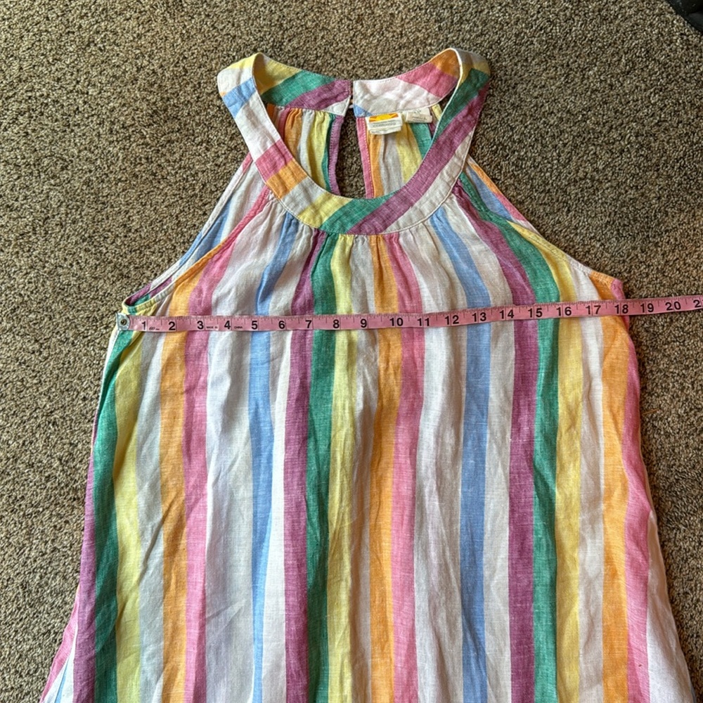 C&C California | Rainbow Striped Linen Dress - Picture 8 of 10